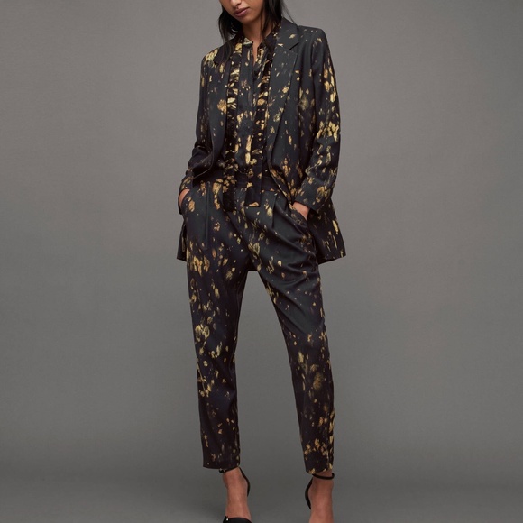 AllSaints Mid-Rise Tapered Trousers Aleida Ronnie - Picture 1 of 4